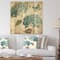 Designart - butterfly Blue Garden I - Farmhouse Print on Natural Pine Wood